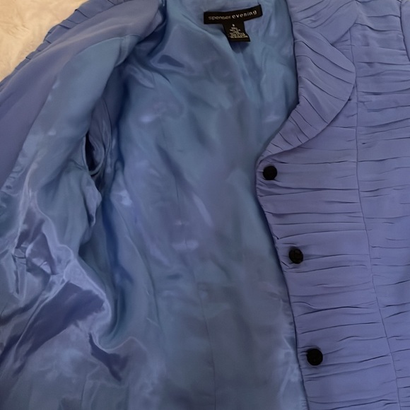 spenser evening blue silk blazer - Picture 5 of 5